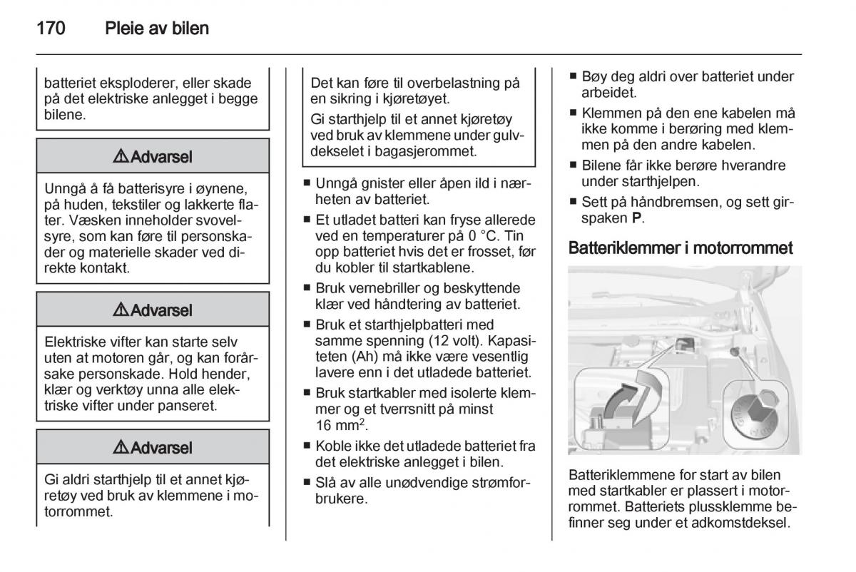 Opel Ampera bruksanvisningen / page 172