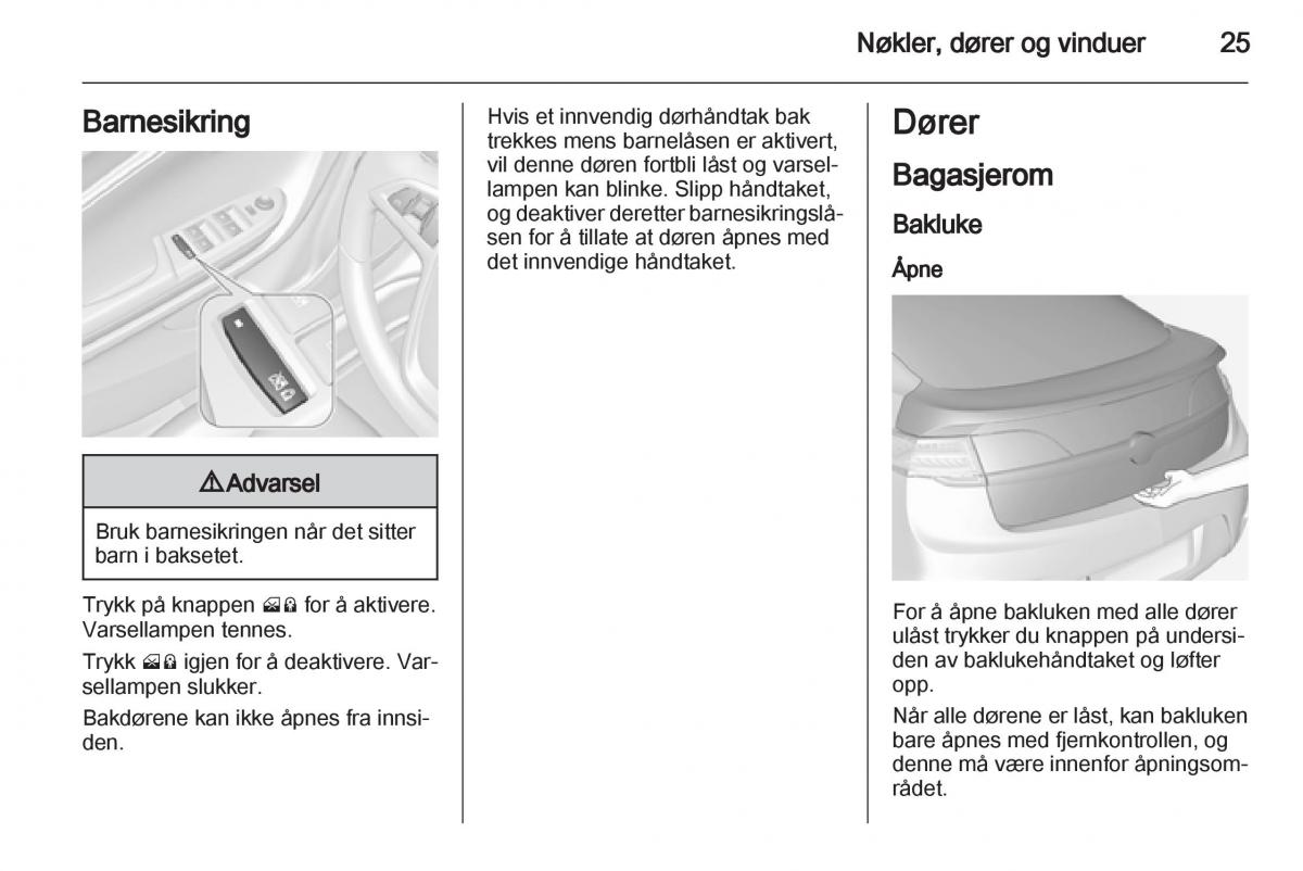 Opel Ampera bruksanvisningen / page 27