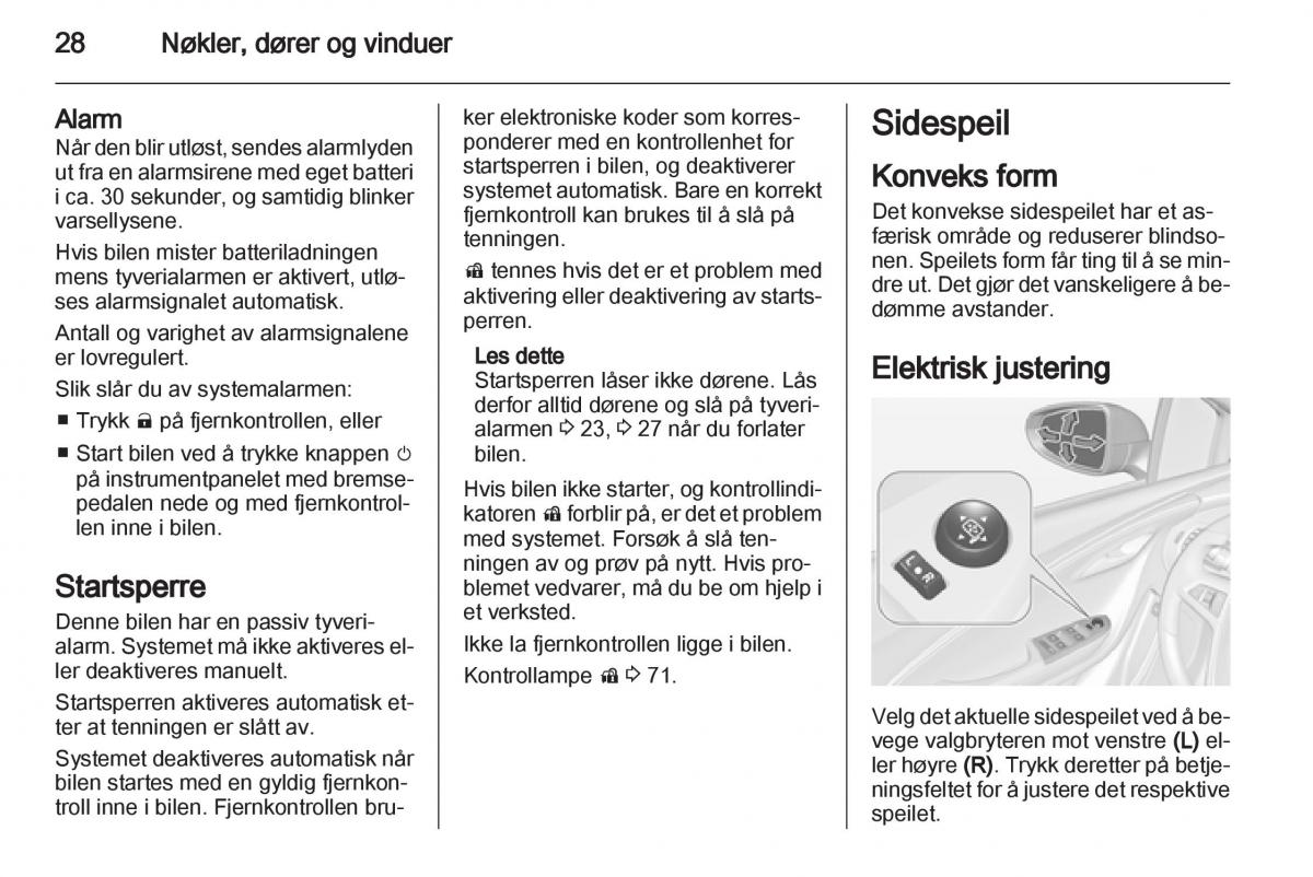 Opel Ampera bruksanvisningen / page 30