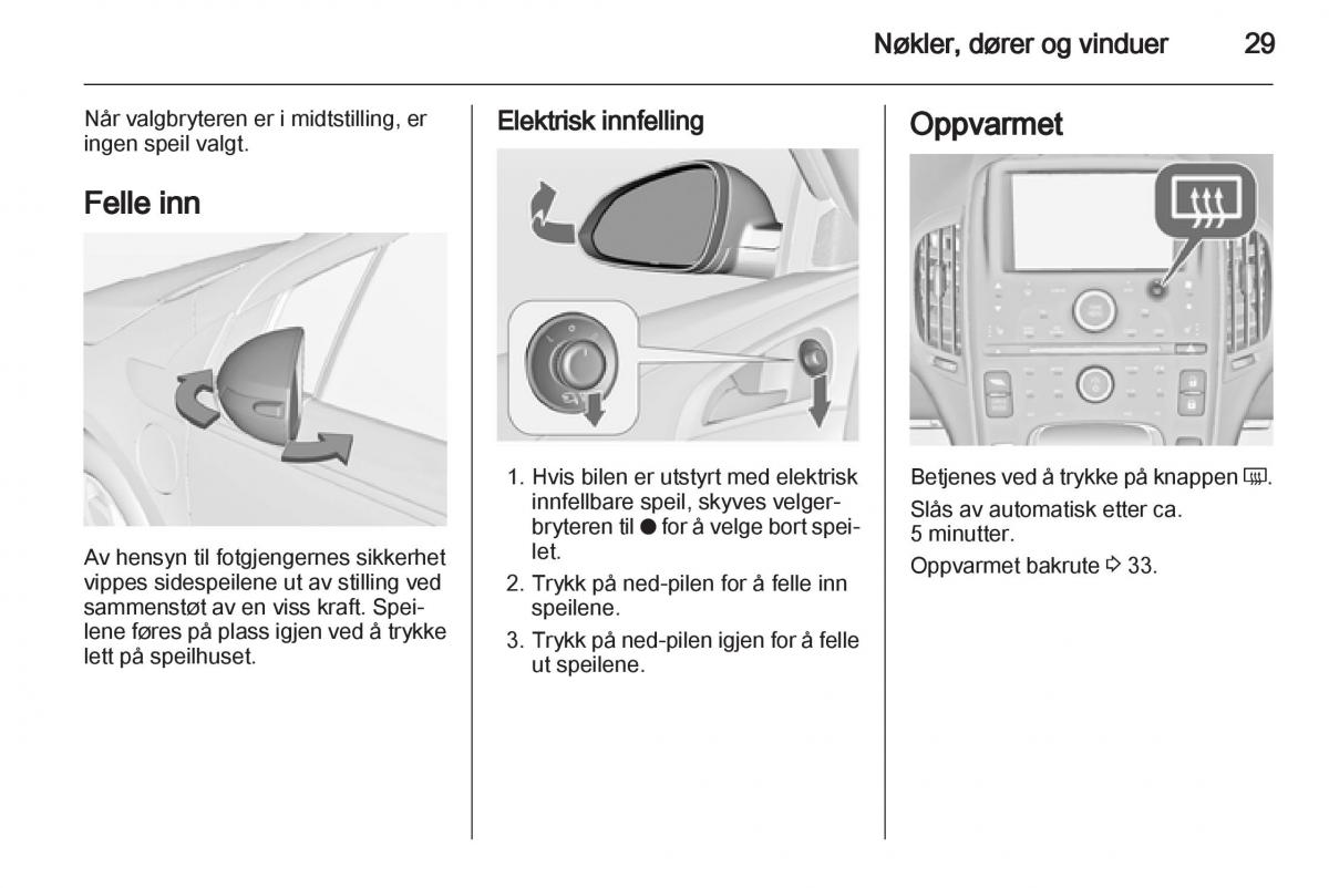 Opel Ampera bruksanvisningen / page 31