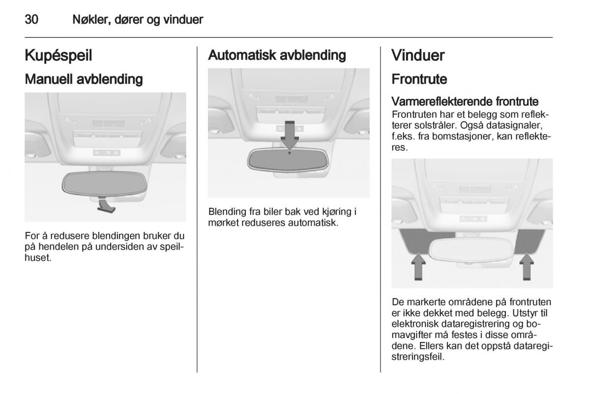 Opel Ampera bruksanvisningen / page 32