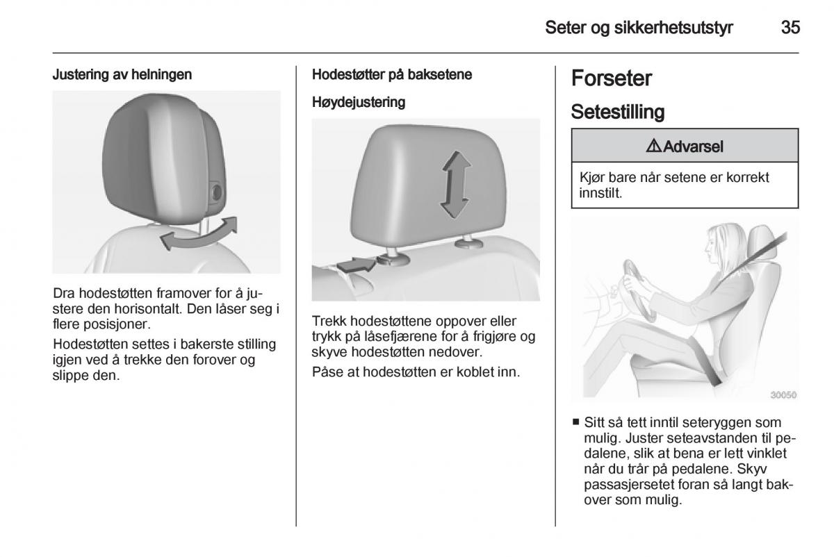 Opel Ampera bruksanvisningen / page 37