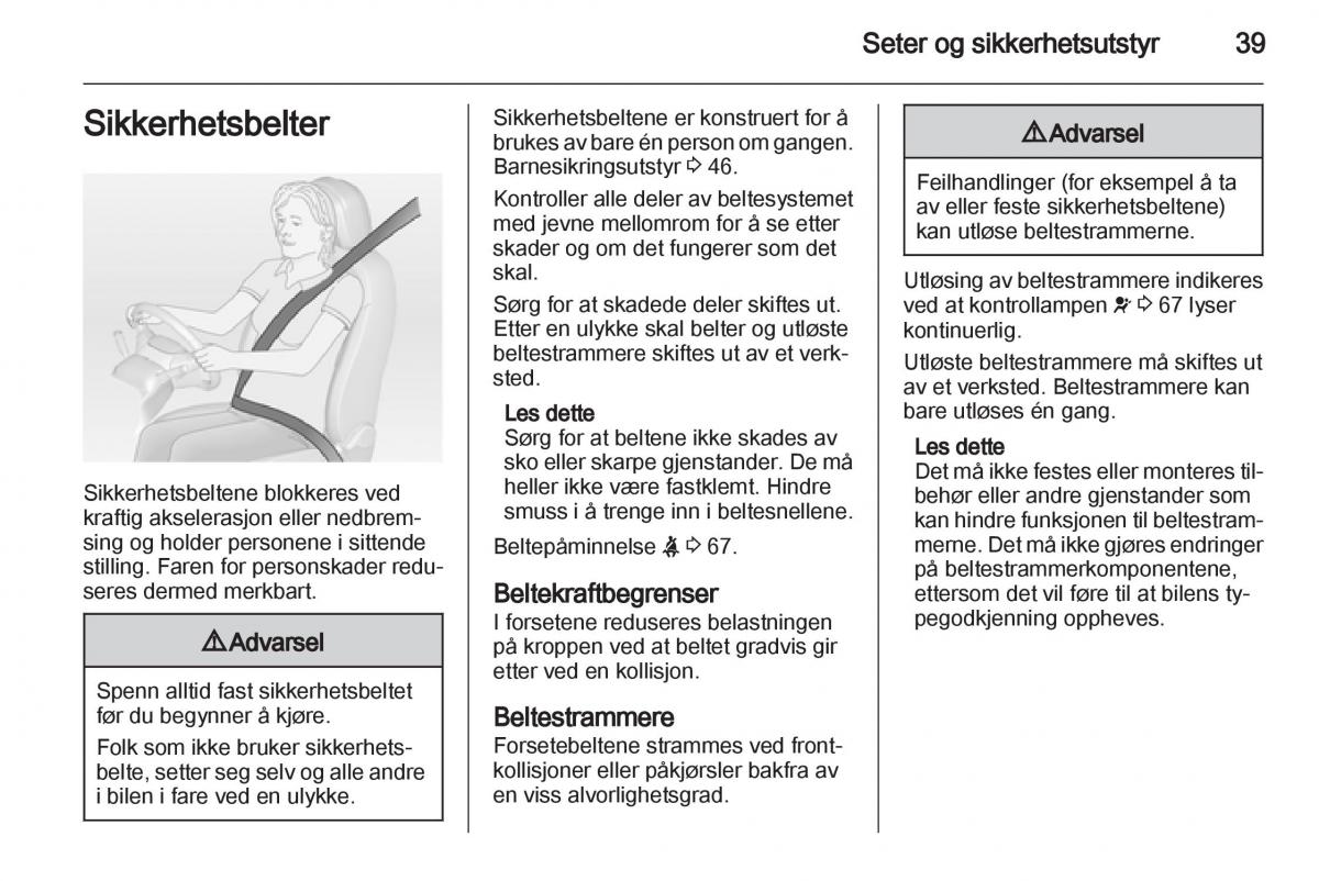 Opel Ampera bruksanvisningen / page 41