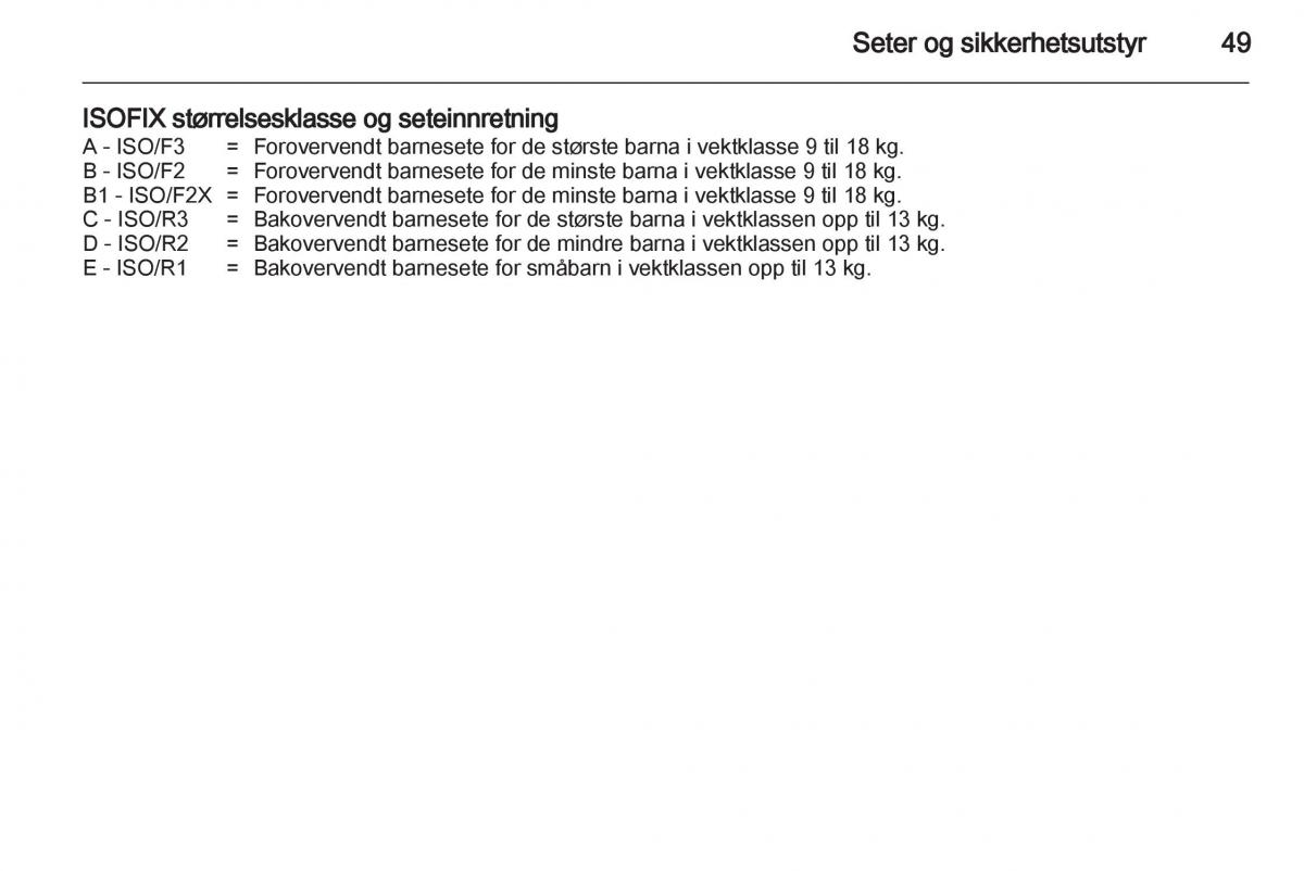 Opel Ampera bruksanvisningen / page 51