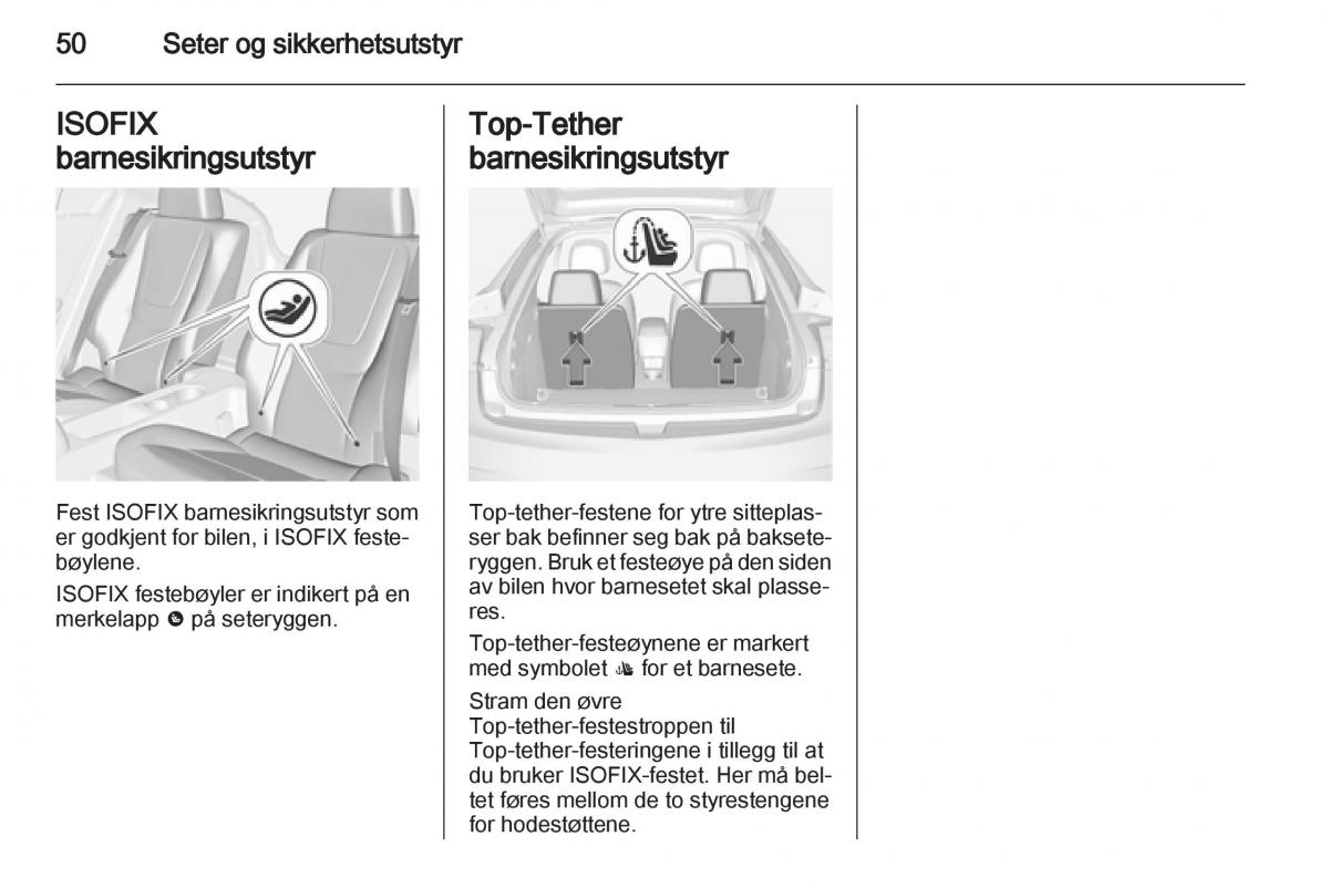 Opel Ampera bruksanvisningen / page 52