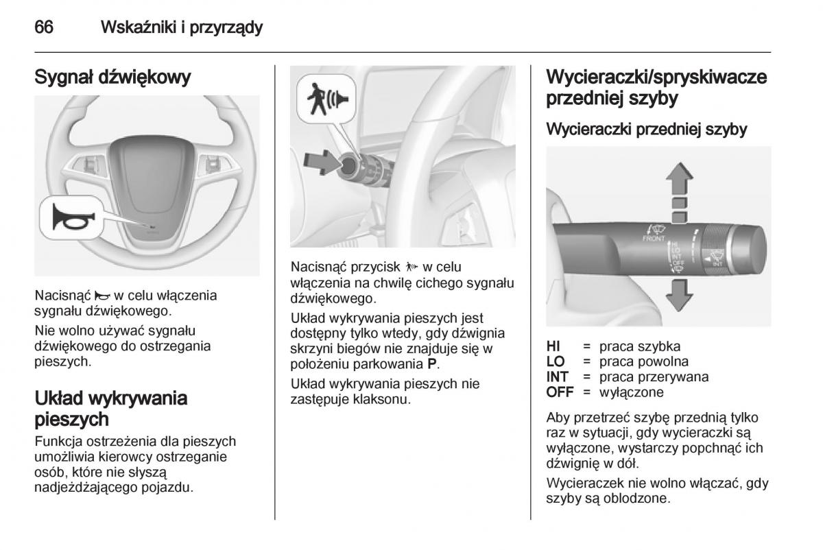 Opel Ampera instrukcja obslugi / page 68