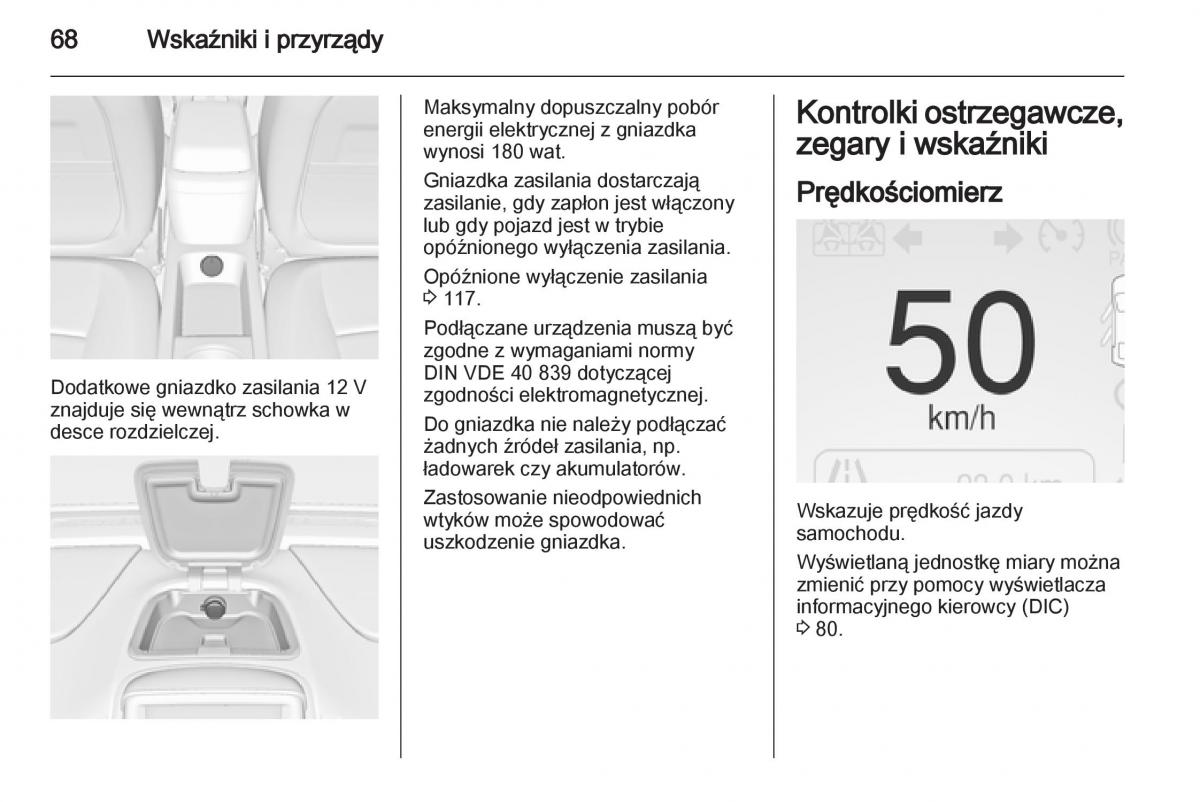 Opel Ampera instrukcja obslugi / page 70