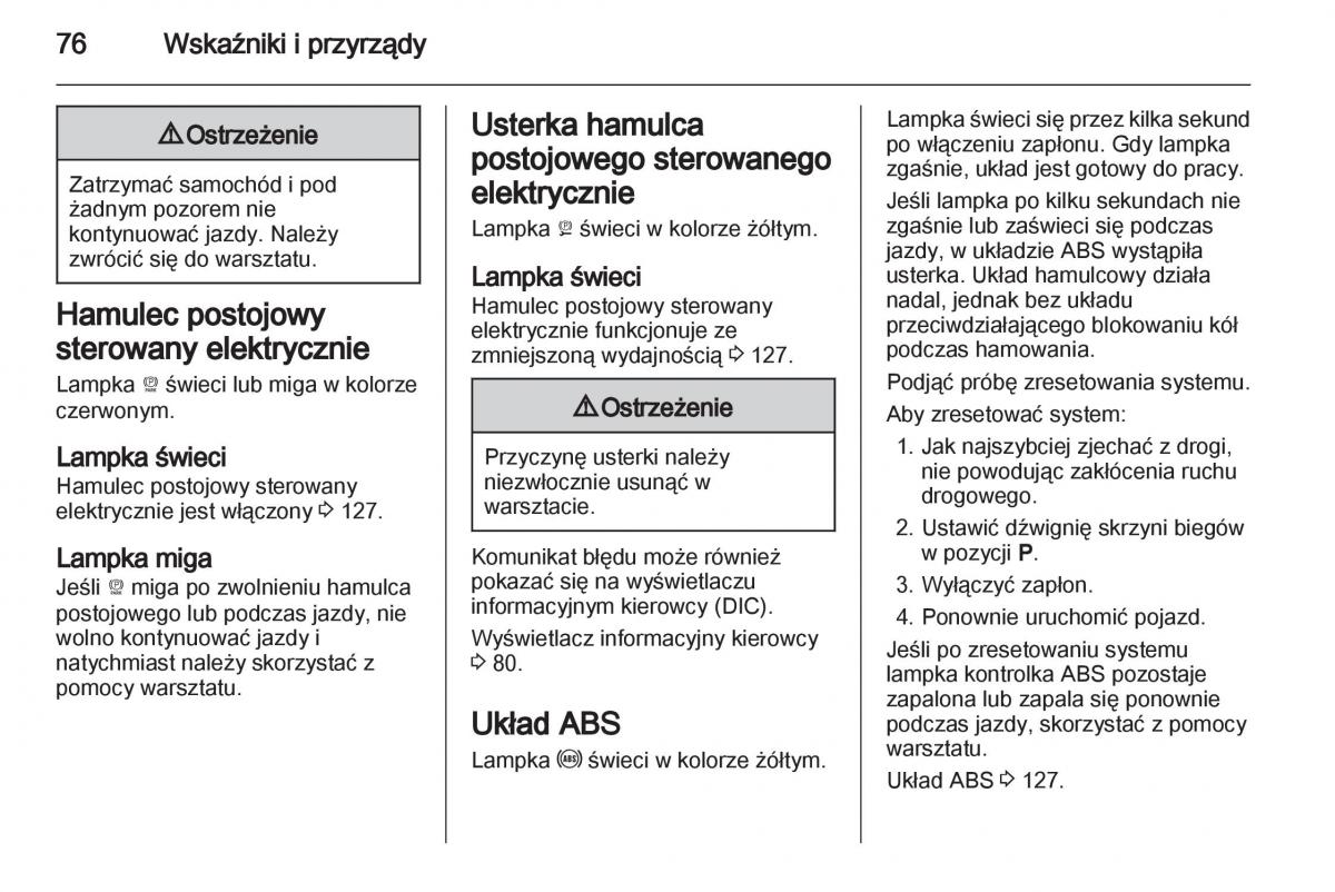 Opel Ampera instrukcja obslugi / page 78