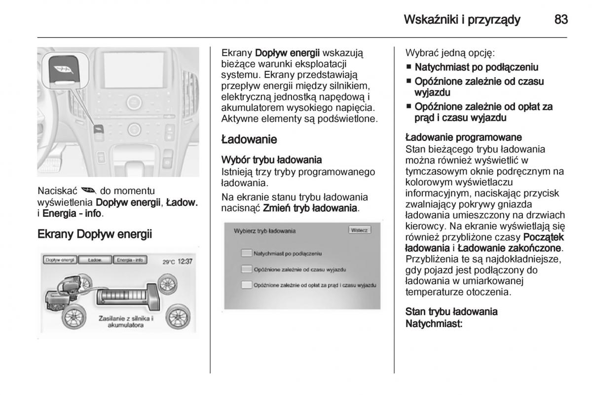 Opel Ampera instrukcja obslugi / page 85