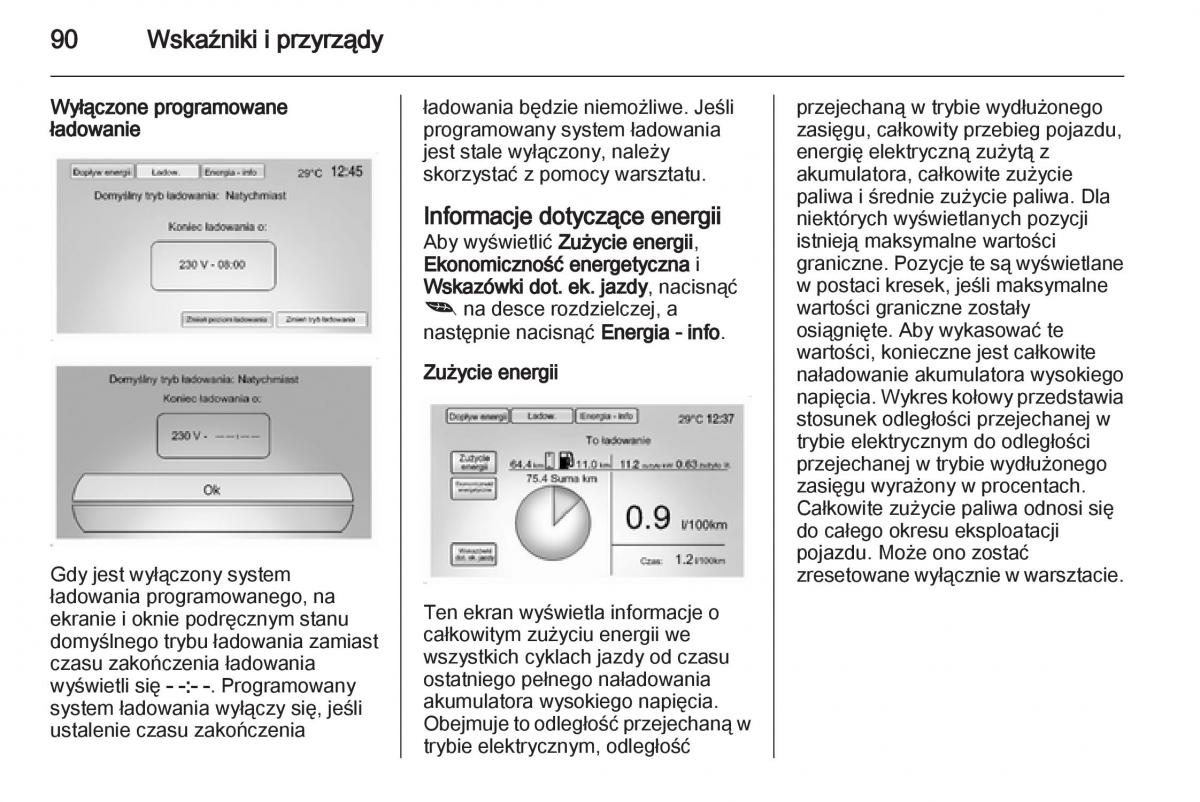 Opel Ampera instrukcja obslugi / page 92