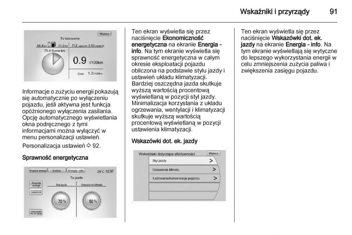 Opel Ampera instrukcja obslugi / page 93