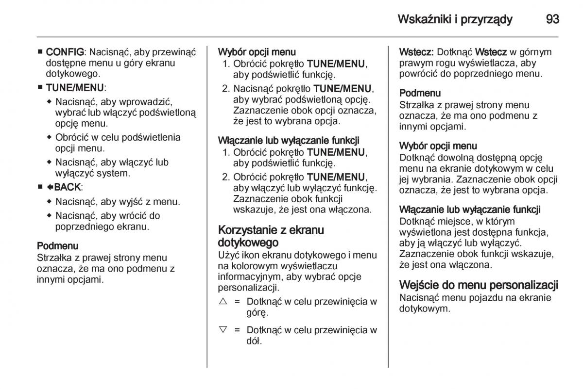 Opel Ampera instrukcja obslugi / page 95