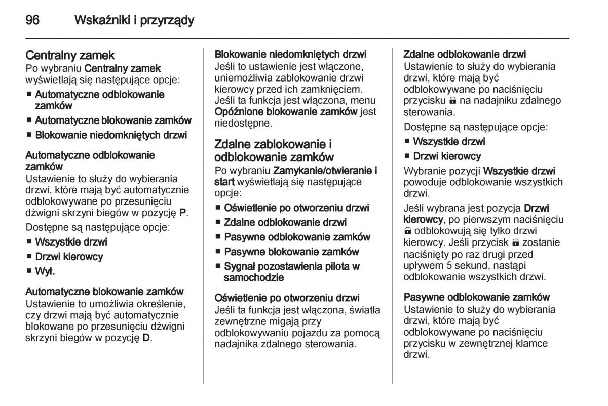 Opel Ampera instrukcja obslugi / page 98