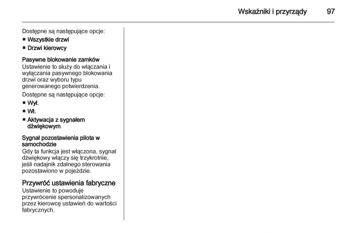 Opel Ampera instrukcja obslugi / page 99