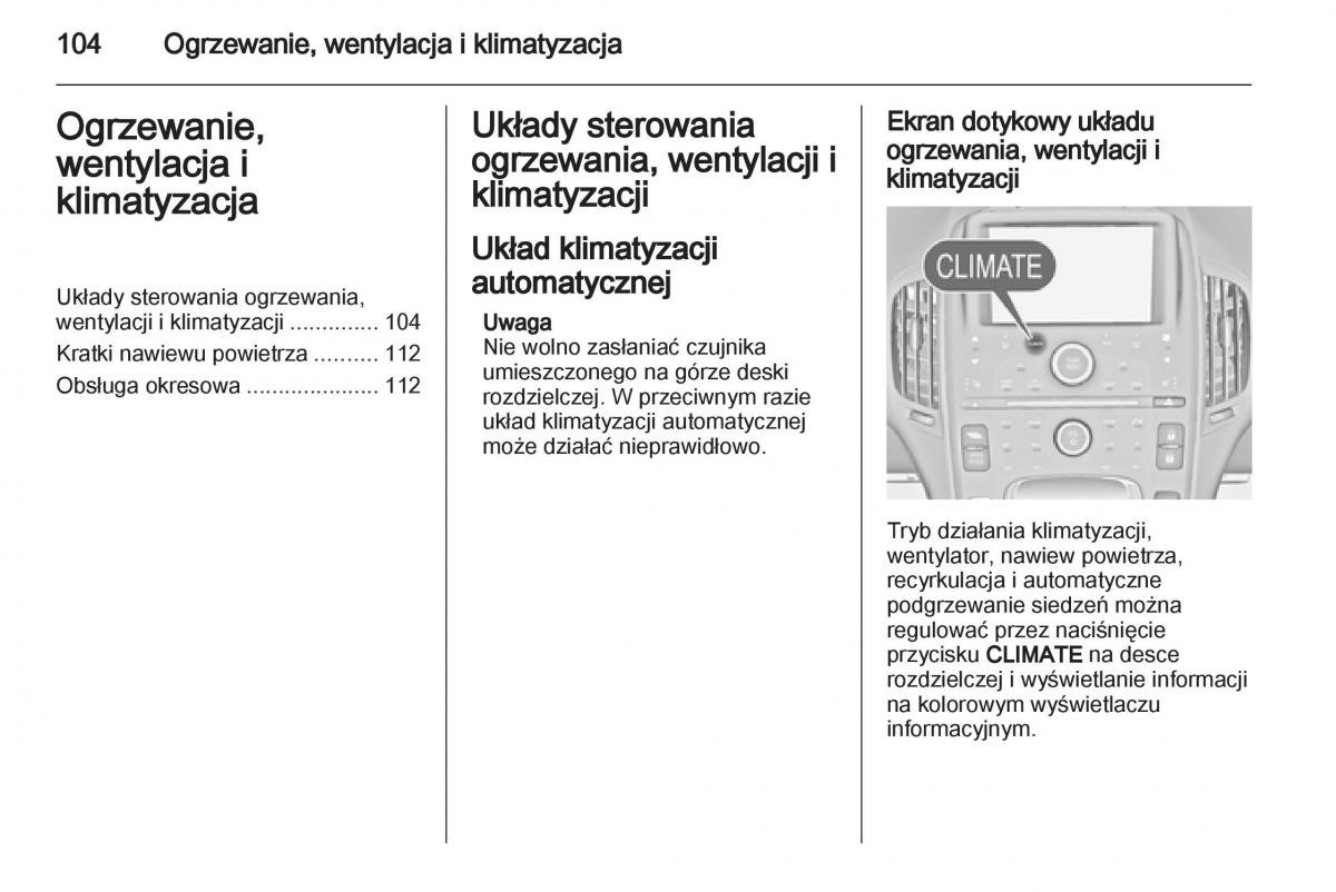 Opel Ampera instrukcja obslugi / page 106