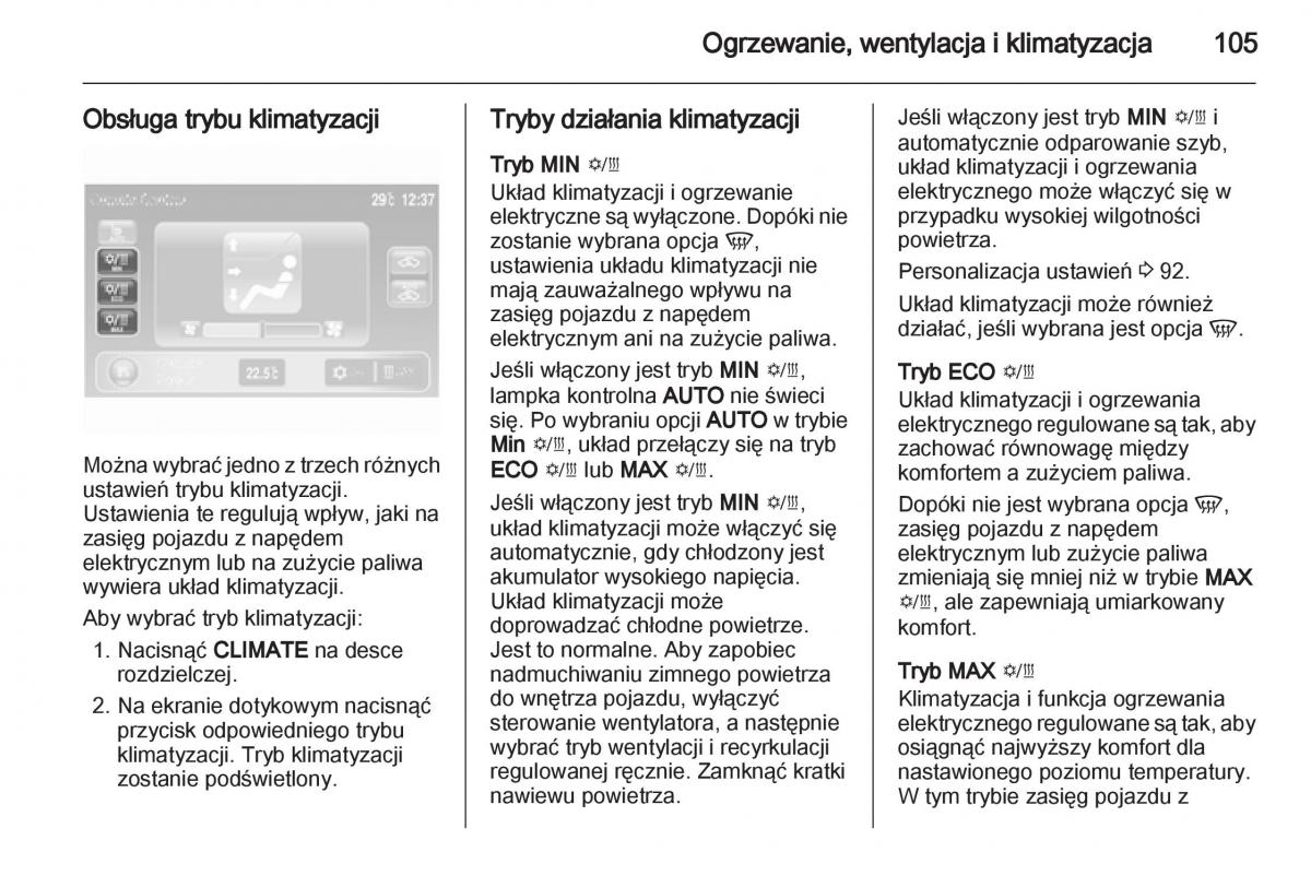 Opel Ampera instrukcja obslugi / page 107