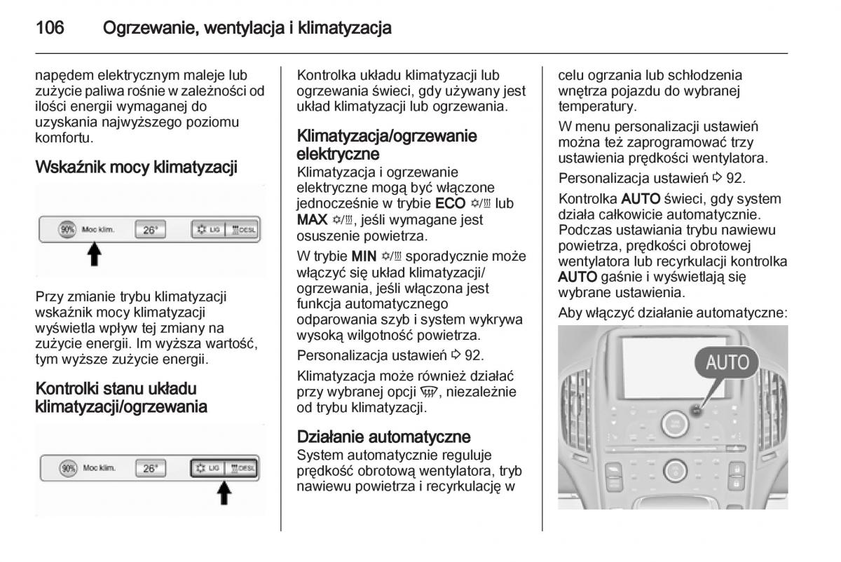 Opel Ampera instrukcja obslugi / page 108