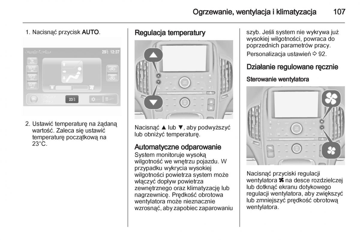 Opel Ampera instrukcja obslugi / page 109