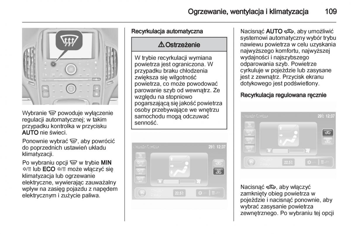 Opel Ampera instrukcja obslugi / page 111