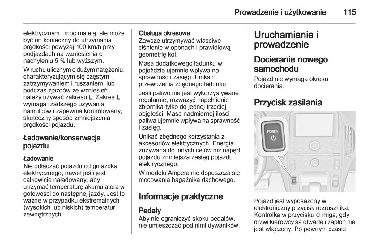 Opel Ampera instrukcja obslugi / page 117