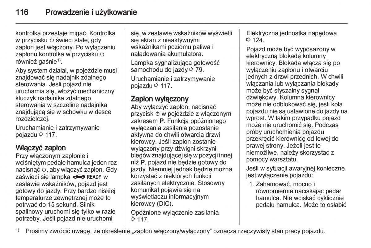 Opel Ampera instrukcja obslugi / page 118