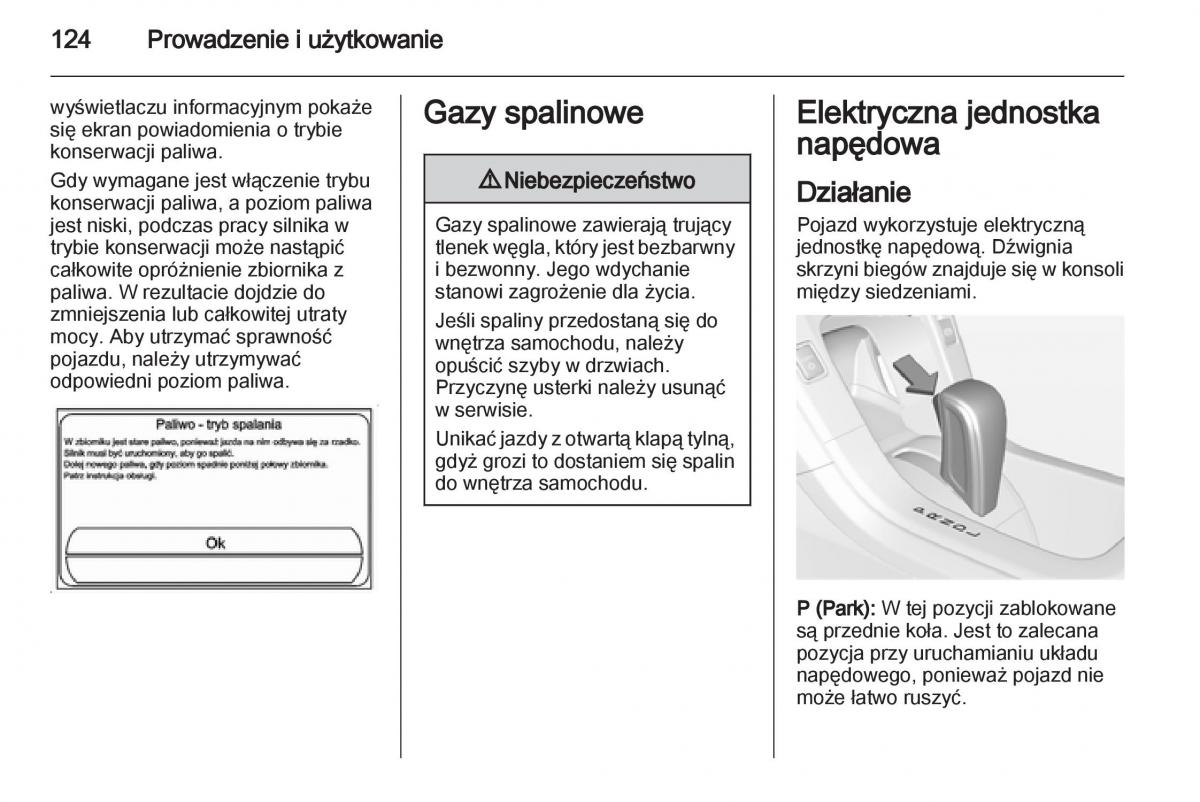 Opel Ampera instrukcja obslugi / page 126