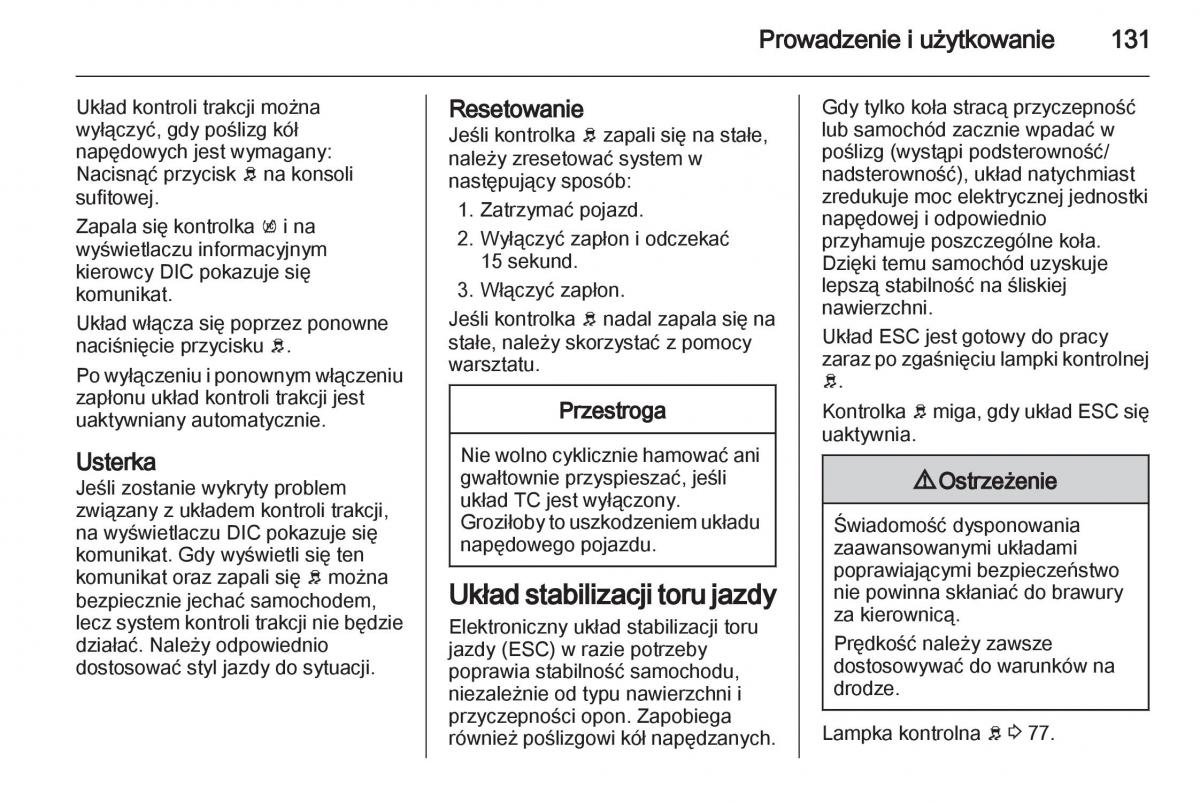 Opel Ampera instrukcja obslugi / page 133