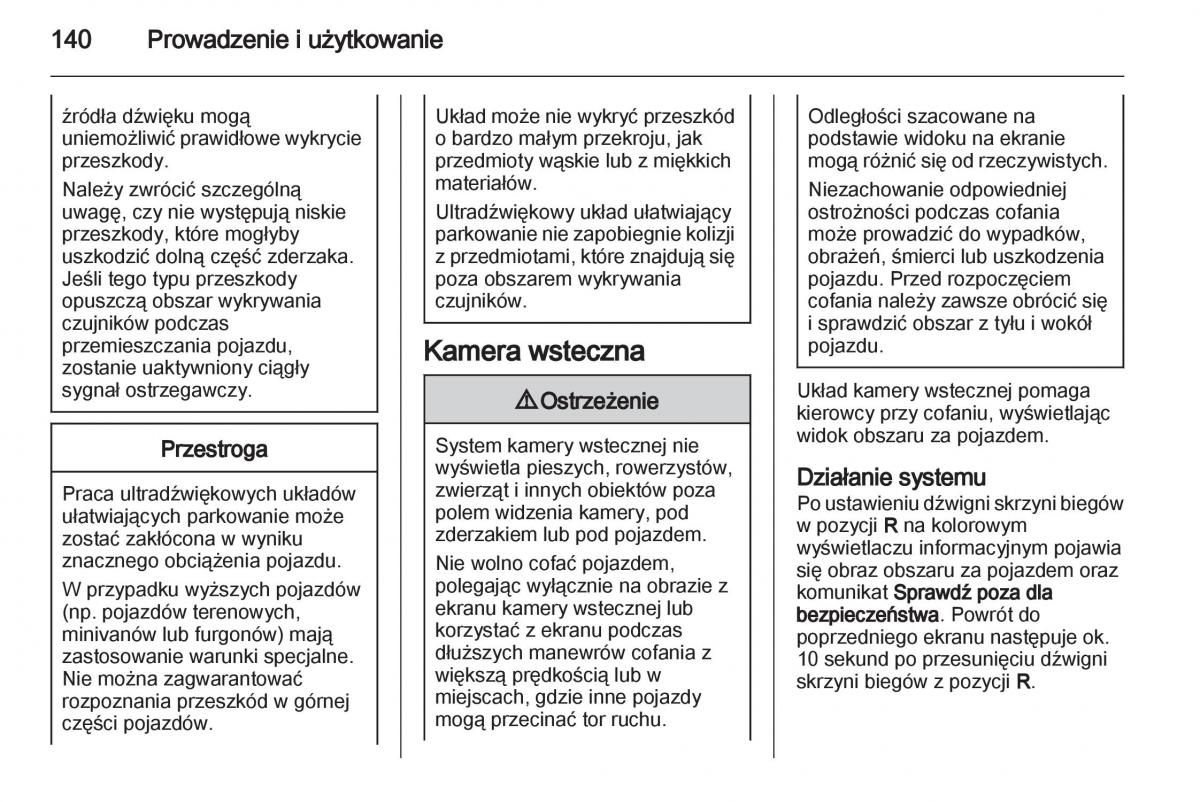 Opel Ampera instrukcja obslugi / page 142