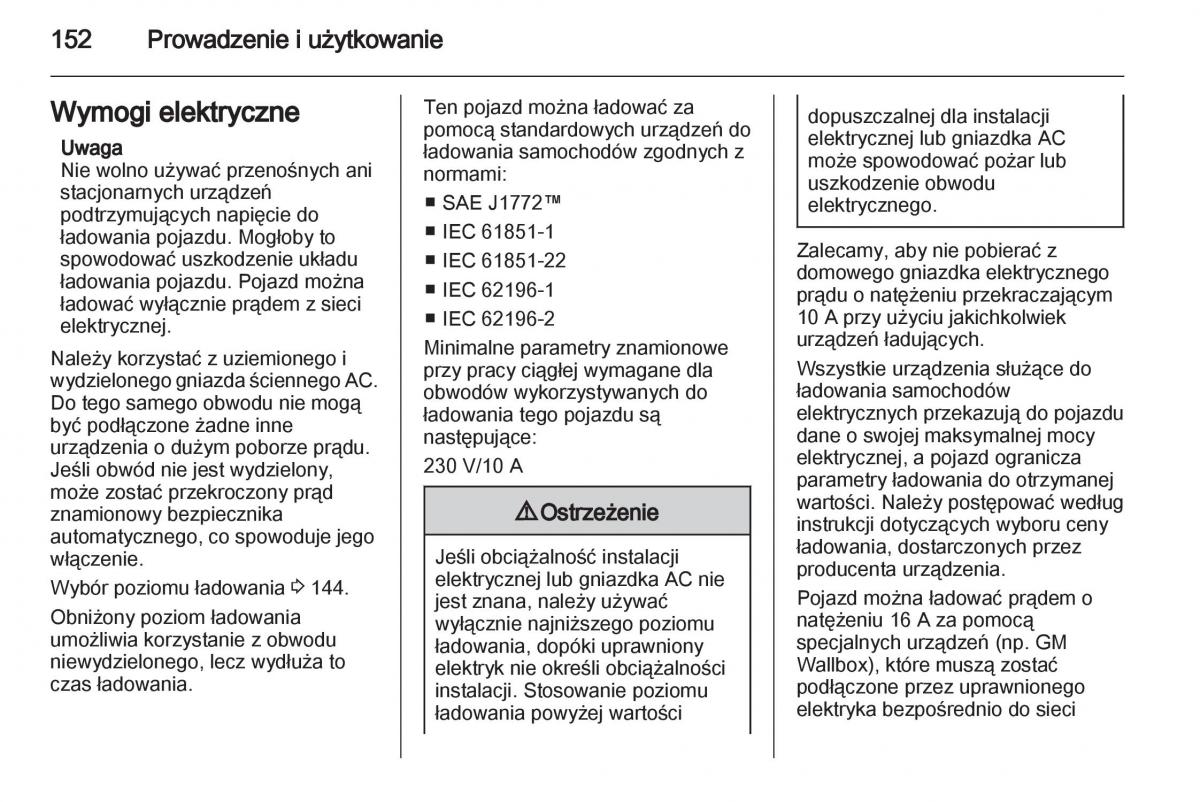 Opel Ampera instrukcja obslugi / page 154