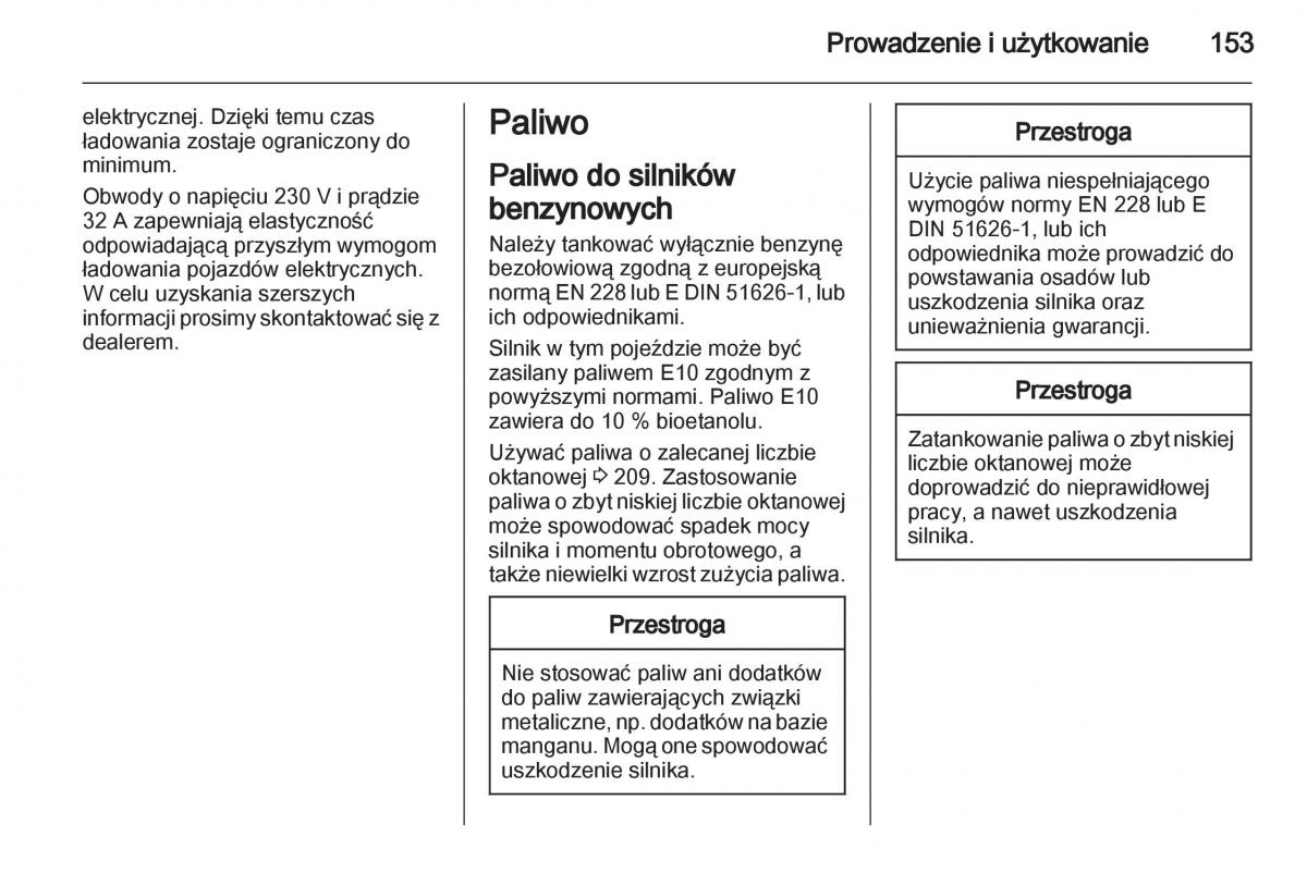 Opel Ampera instrukcja obslugi / page 155