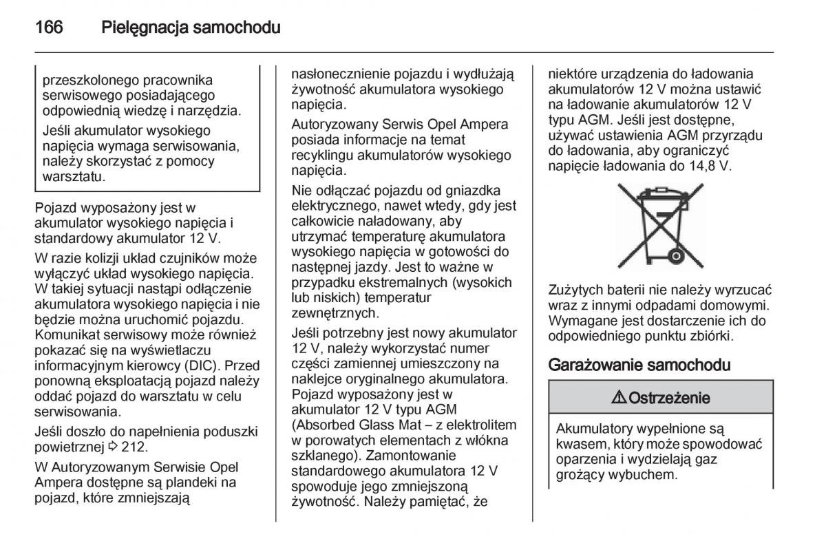 Opel Ampera instrukcja obslugi / page 168