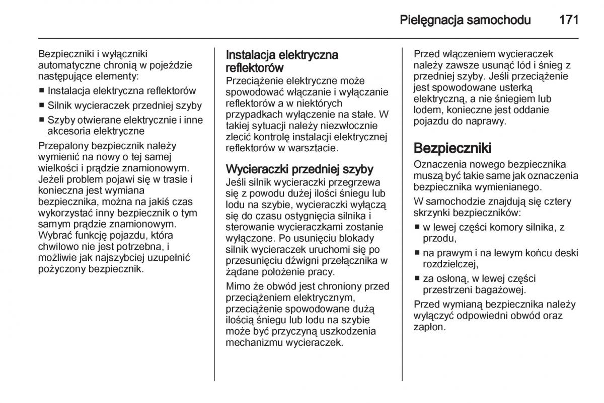 Opel Ampera instrukcja obslugi / page 173