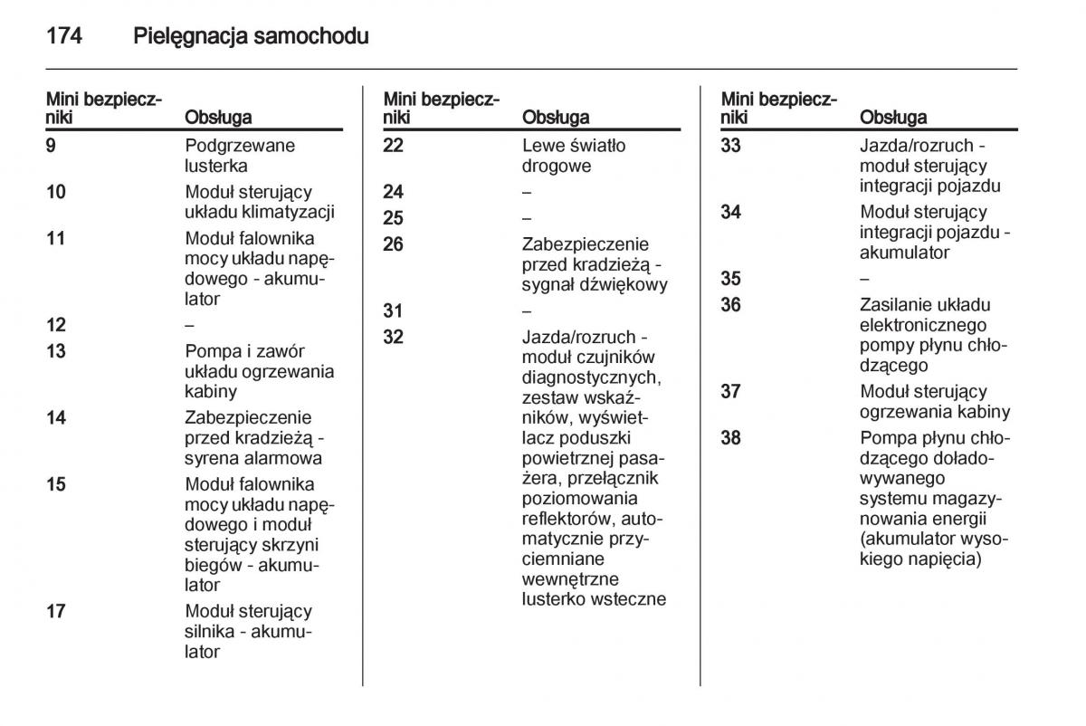 Opel Ampera instrukcja obslugi / page 176