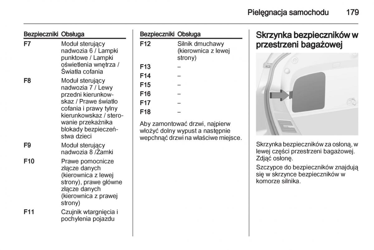 Opel Ampera instrukcja obslugi / page 181