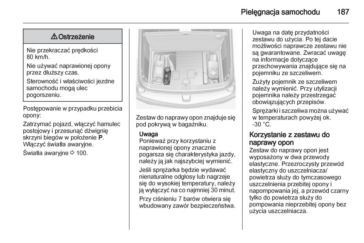 Opel Ampera instrukcja obslugi / page 189