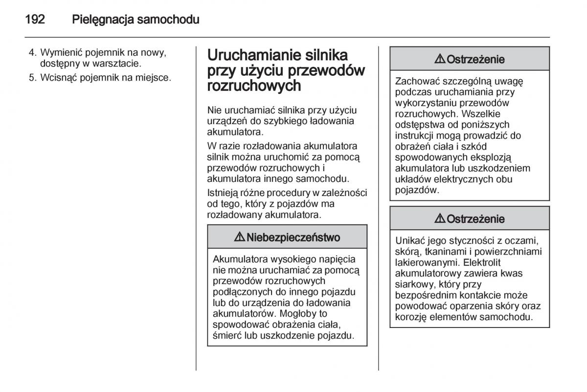 Opel Ampera instrukcja obslugi / page 194