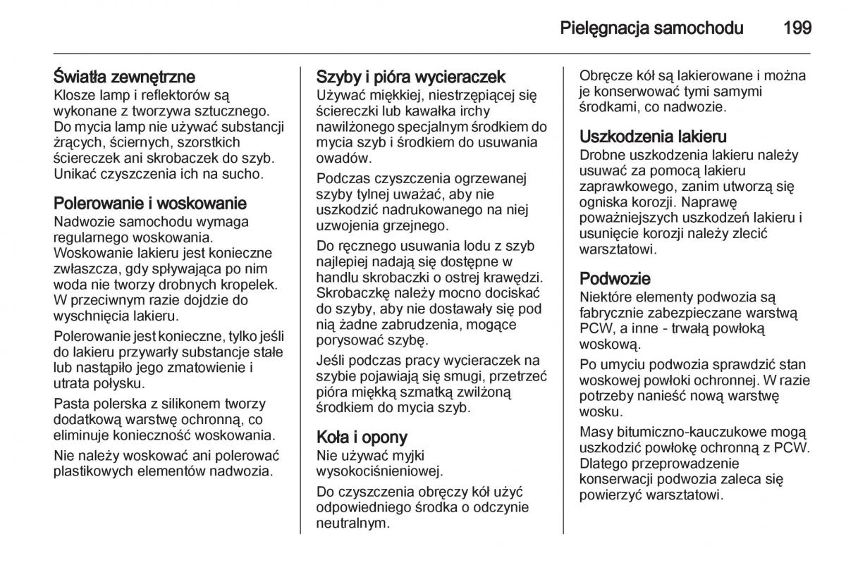 Opel Ampera instrukcja obslugi / page 201