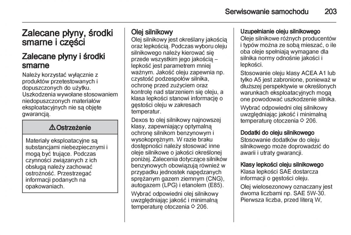 Opel Ampera instrukcja obslugi / page 205