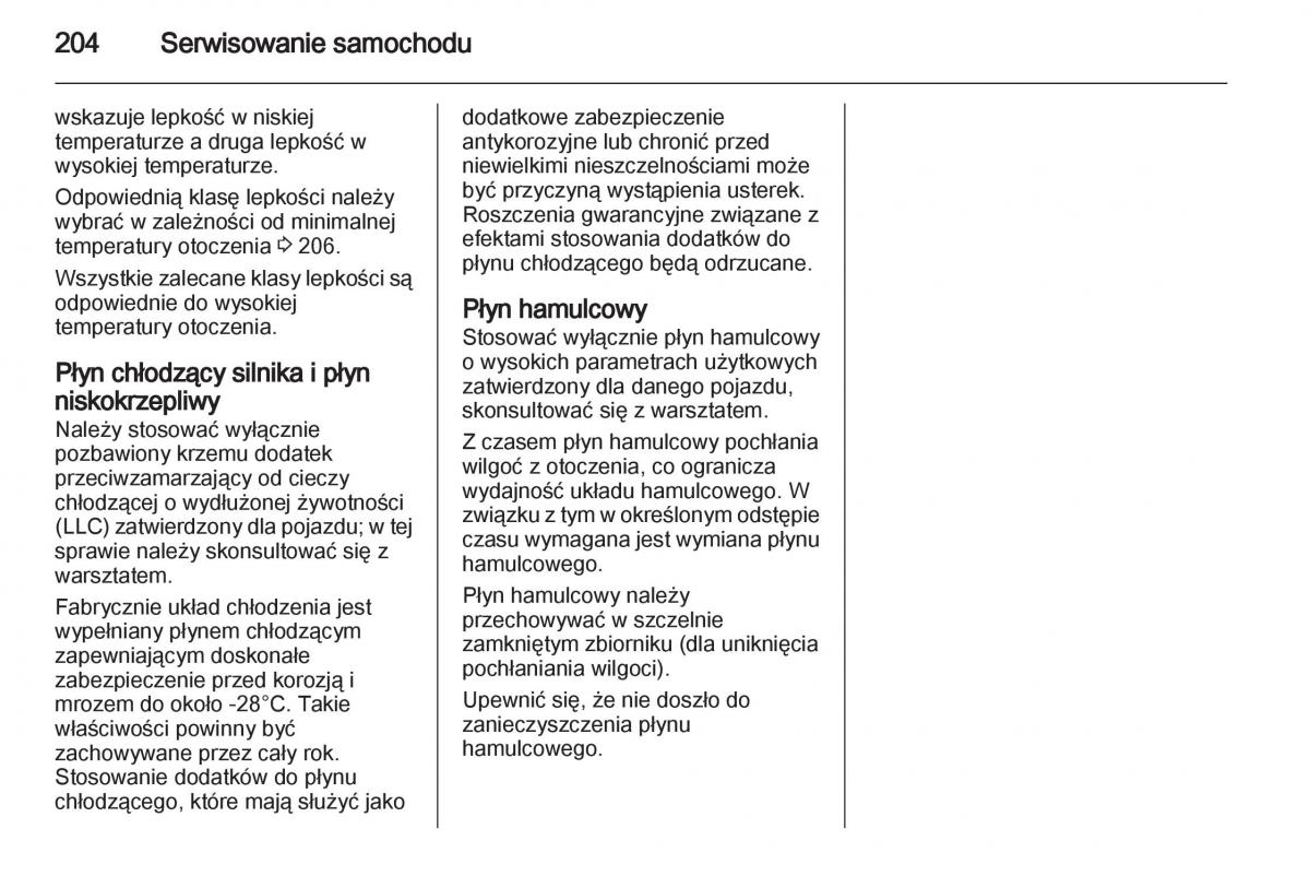 Opel Ampera instrukcja obslugi / page 206