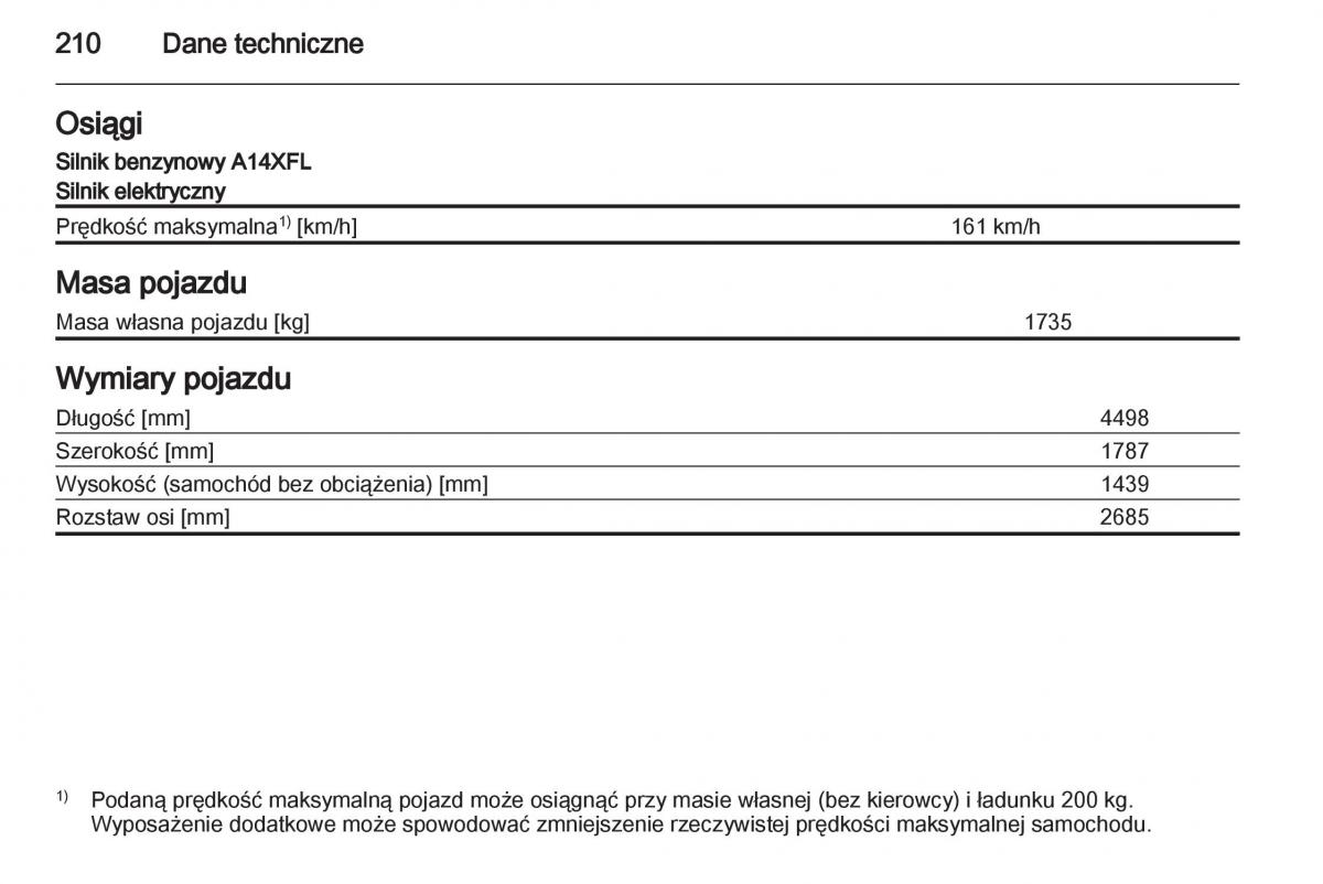 Opel Ampera instrukcja obslugi / page 212