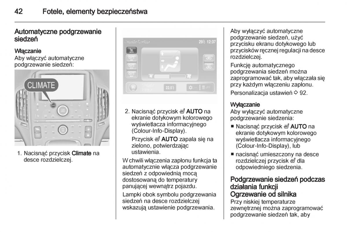 Opel Ampera instrukcja obslugi / page 44