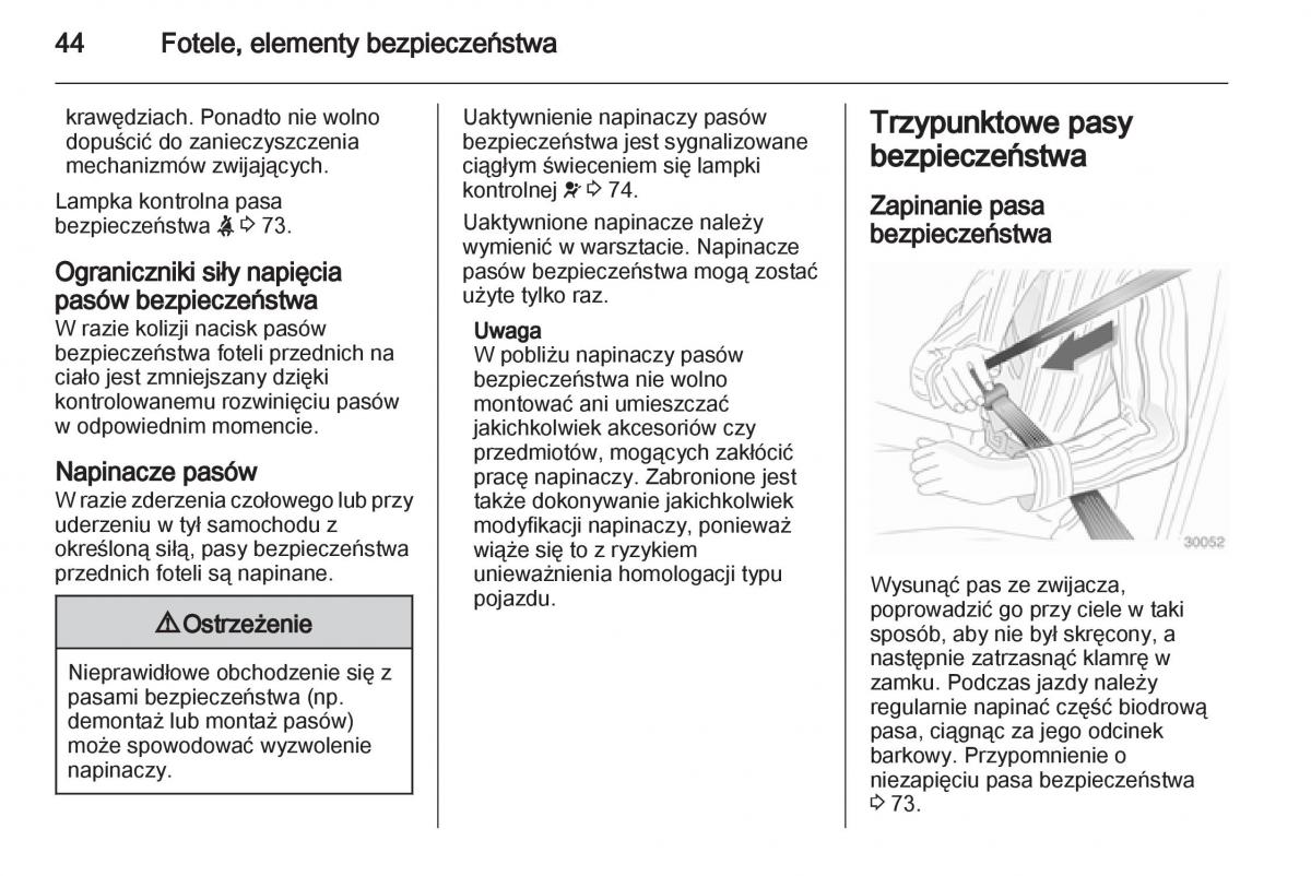 Opel Ampera instrukcja obslugi / page 46