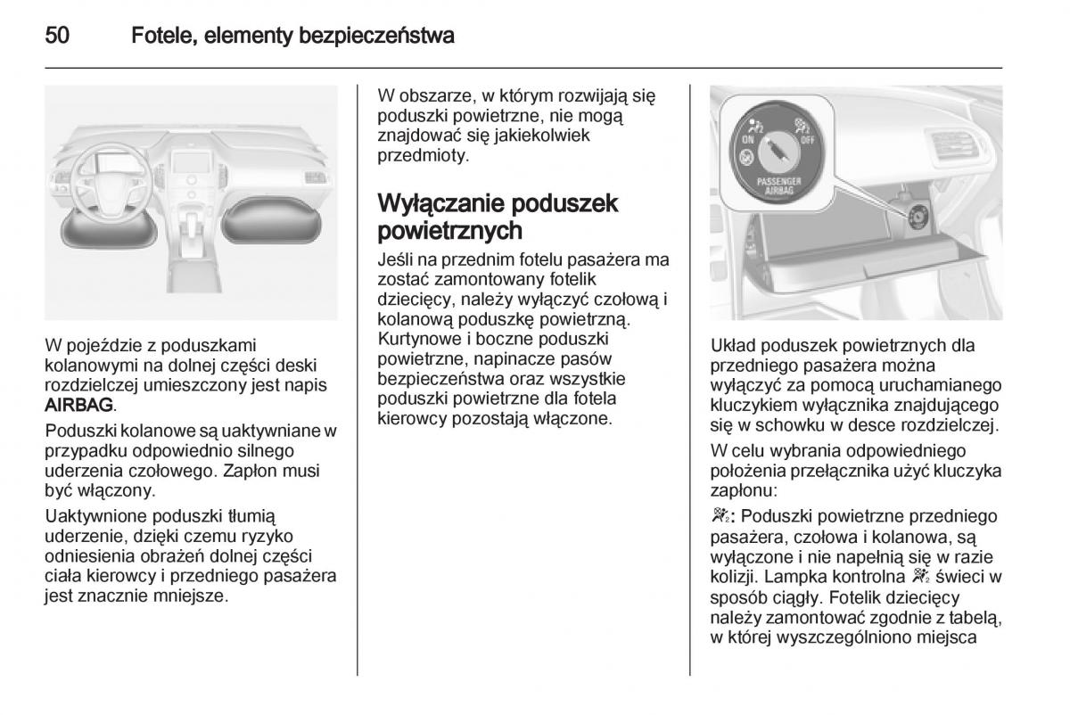 Opel Ampera instrukcja obslugi / page 52