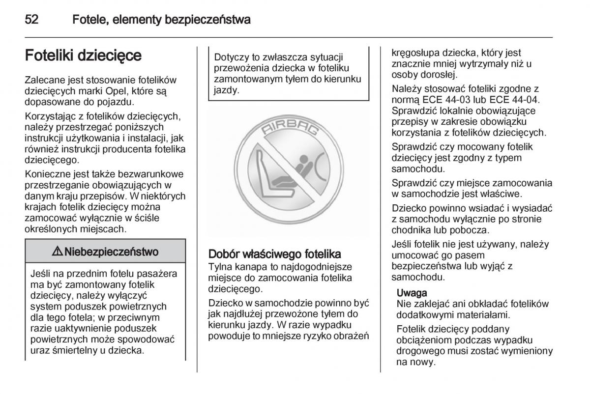 Opel Ampera instrukcja obslugi / page 54