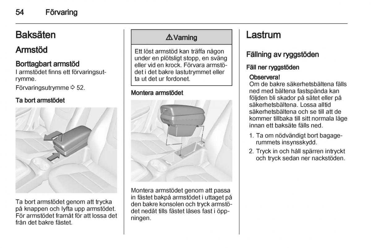 Opel Ampera instruktionsbok / page 56