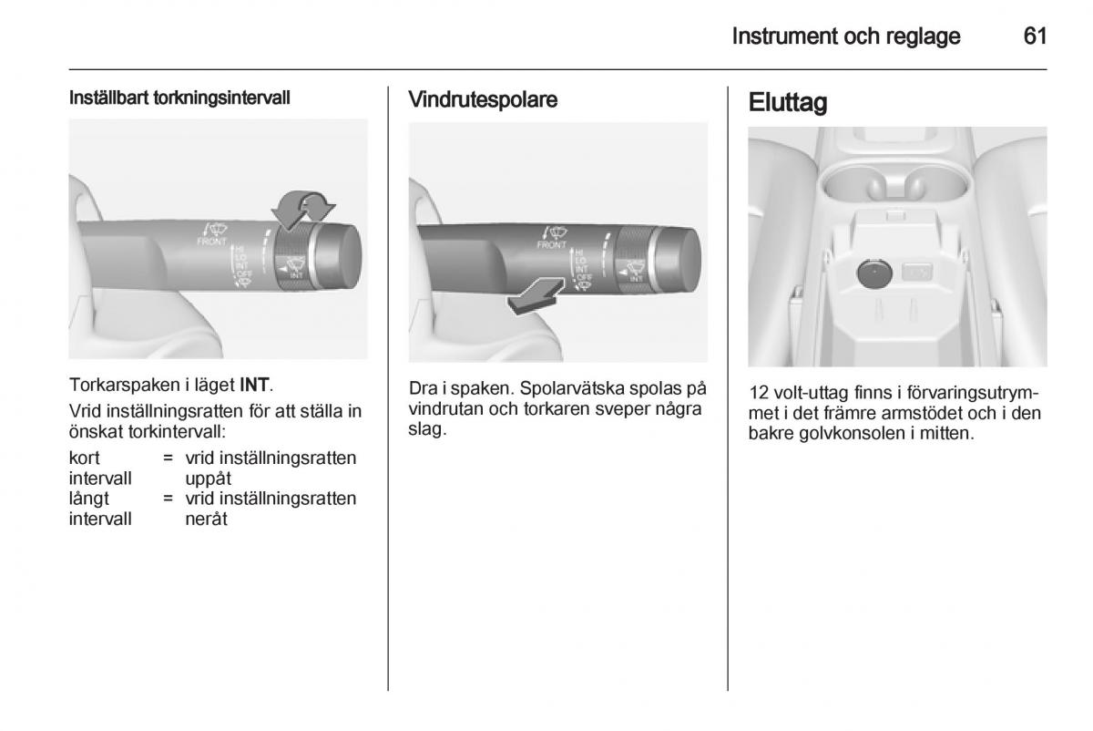 Opel Ampera instruktionsbok / page 63