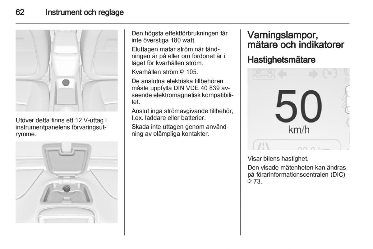 Opel Ampera instruktionsbok / page 64