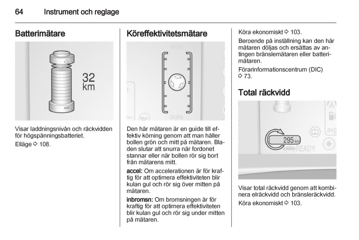 Opel Ampera instruktionsbok / page 66