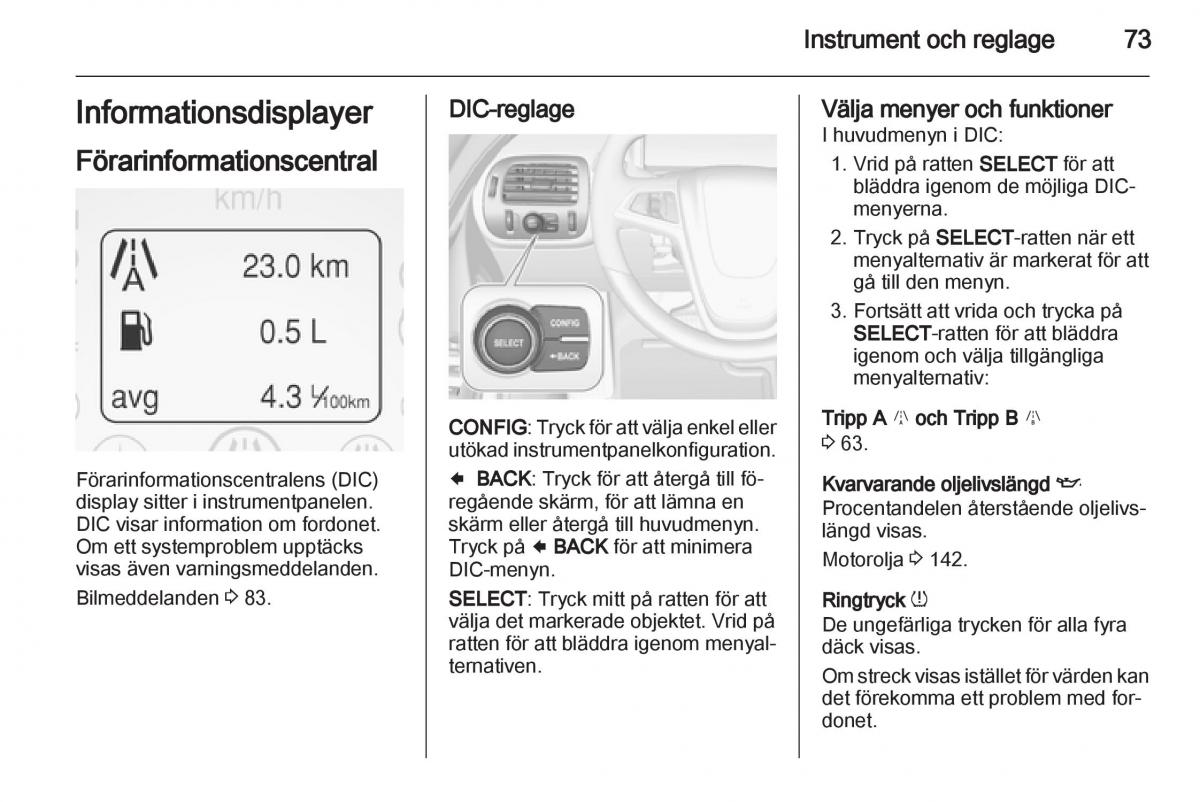 Opel Ampera instruktionsbok / page 75