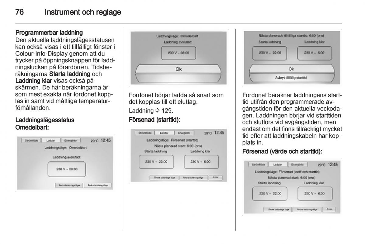 Opel Ampera instruktionsbok / page 78